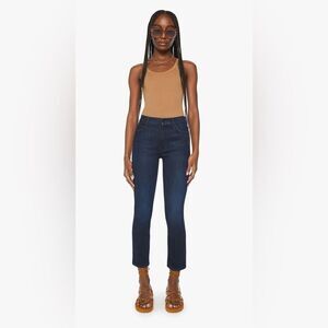 MOTHER women’s 24 the mid rise dazzler ankle jeans in now or never dark Wash
